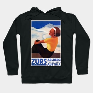 Zürs Austria Vintage Poster 1935 Hoodie